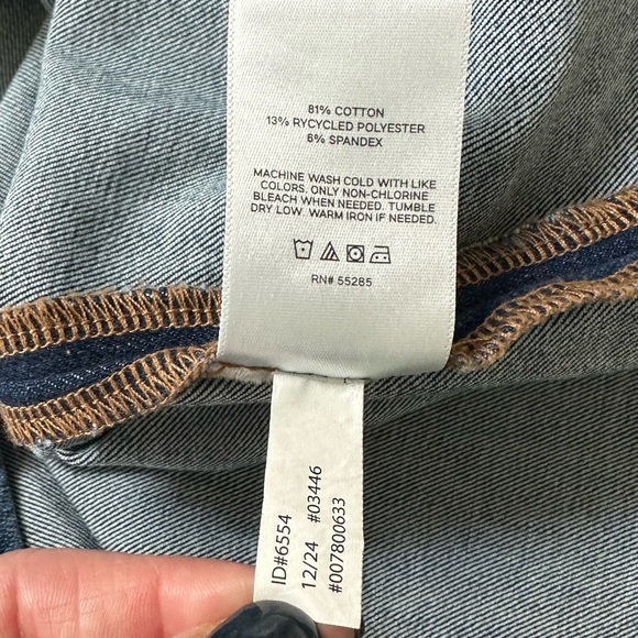 NWT Express 2024 Dark Wash Denim Scoop Neck Midi Sheath Dress Size L - Picture 6 of 10